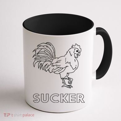 Rooster Cock Sucker Coffee Mug back