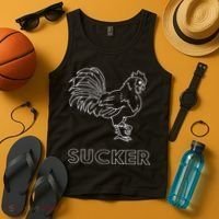 Rooster Cock Sucker Tank Top thumb 4