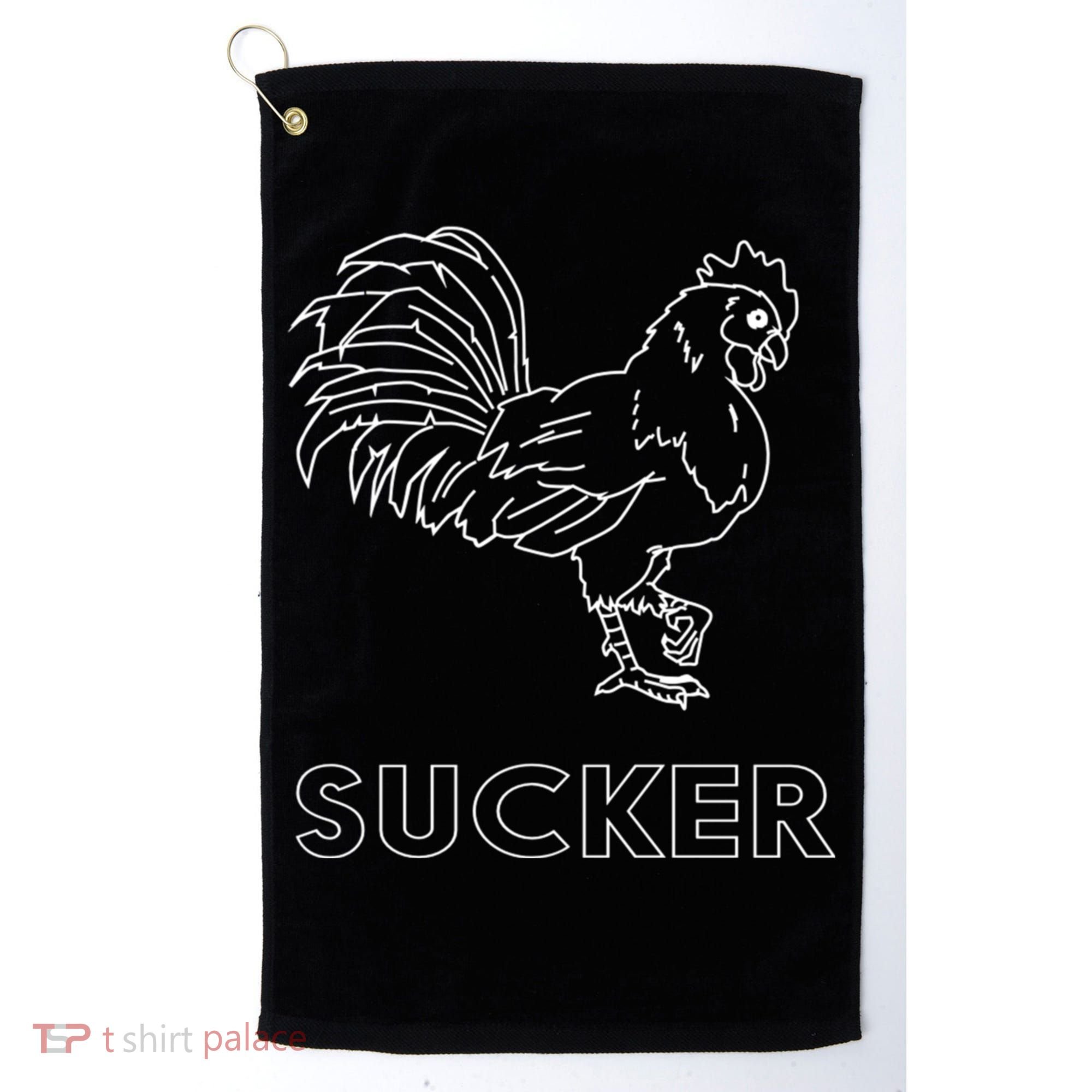 Rooster Cock Sucker Golf Towel