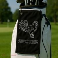 Rooster Cock Sucker Golf Towel thumb 2