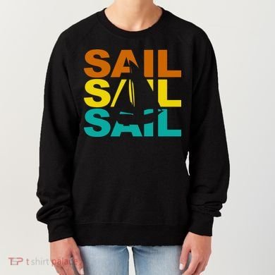 Retro Colorful Sail Sailing Boat Hobby Women's Sweatshirt