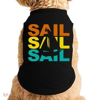 Retro Colorful Sail Sailing Boat Hobby Doggie Tank