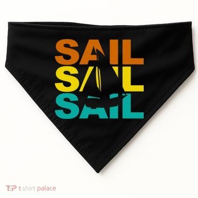 Retro Colorful Sail Sailing Boat Hobby USA-Made Doggie Bandana