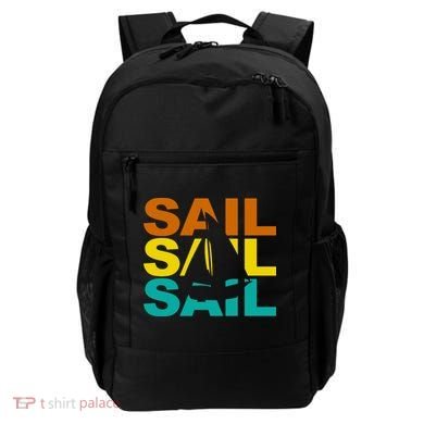 Retro Colorful Sail Sailing Boat Hobby Backpack