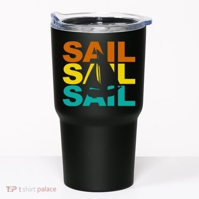 Retro Colorful Sail Sailing Boat Hobby Tumbler