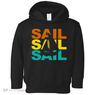 Retro Colorful Sail Sailing Boat Hobby Toddler Hoodie