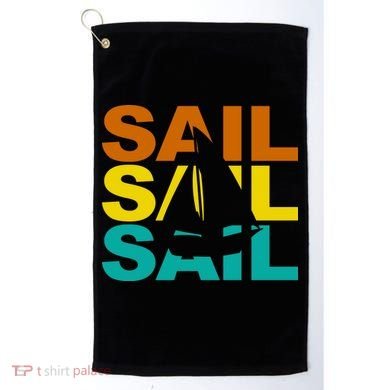 Retro Colorful Sail Sailing Boat Hobby Golf Towel