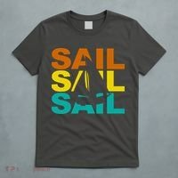 Retro Colorful Sail Sailing Boat Hobby T-Shirt thumb 5