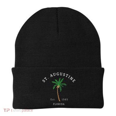 Retro Cool St. Augustine Florida Colorful Palm Tree Novelty Beanie