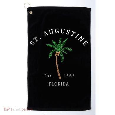 Retro Cool St. Augustine Florida Colorful Palm Tree Novelty Golf Towel