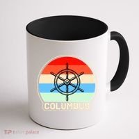 Retro Columbus Ship Wheel Coffee Mug thumb 1