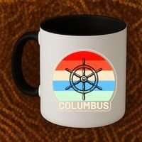 Retro Columbus Ship Wheel Coffee Mug thumb 2