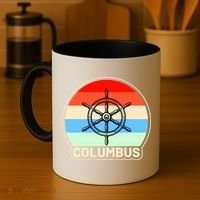 Retro Columbus Ship Wheel Coffee Mug thumb 4