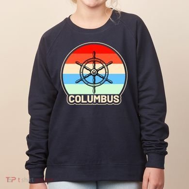 Retro Columbus Ship Wheel Women's Sweatshirt