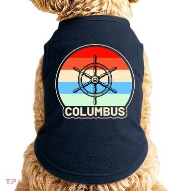 Retro Columbus Ship Wheel Doggie Tank
