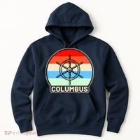 Retro Columbus Ship Wheel Hoodie thumb 0