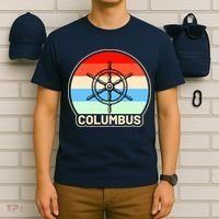 Retro Columbus Ship Wheel T-Shirt thumb 6