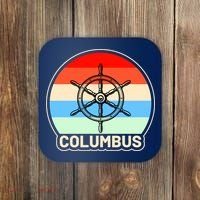 Retro Columbus Ship Wheel Coaster thumb 0