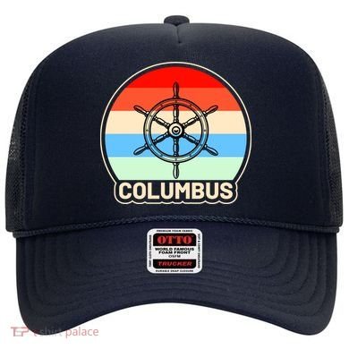 Retro Columbus Ship Wheel Hat