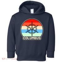 Retro Columbus Ship Wheel Toddler Hoodie thumb 0