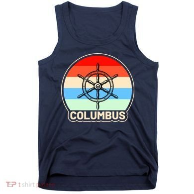 Retro Columbus Ship Wheel Tank Top