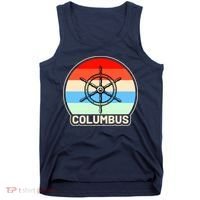 Retro Columbus Ship Wheel Tank Top thumb 0