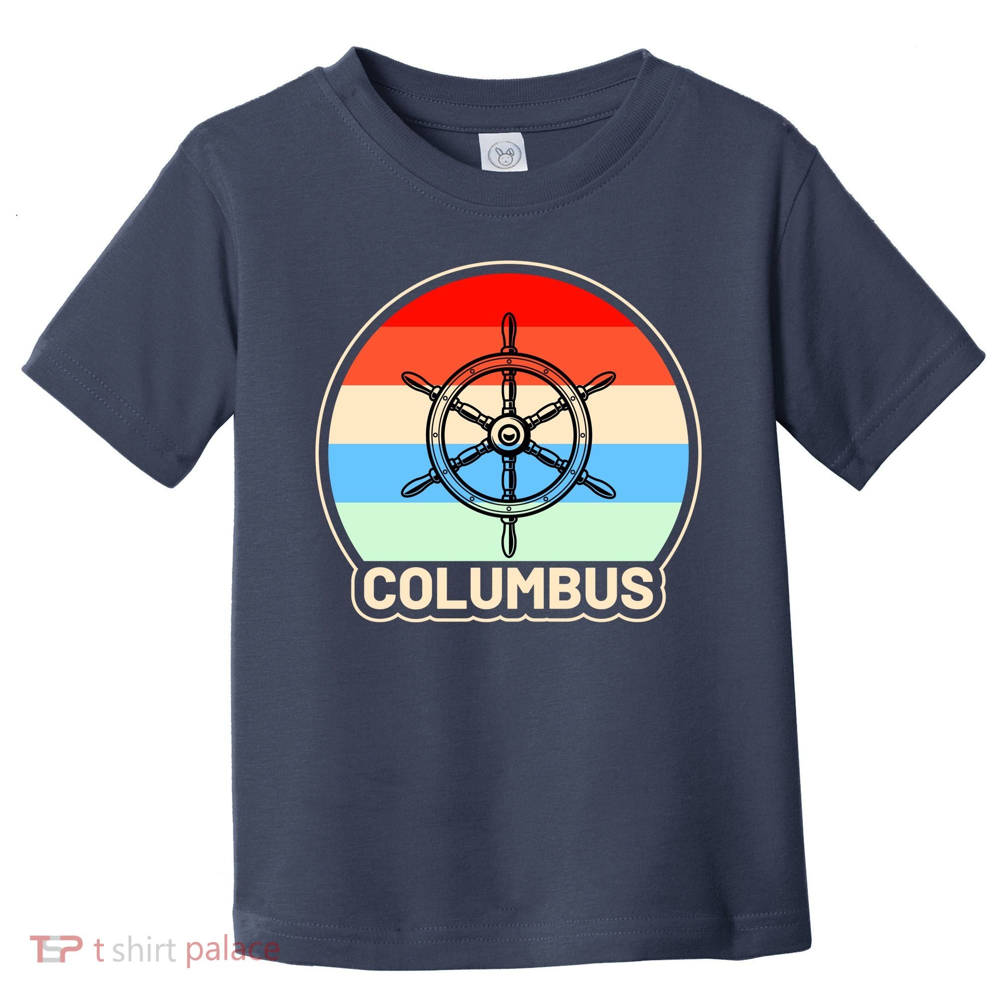 Retro Columbus Ship Wheel Toddler T-Shirt