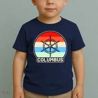 Retro Columbus Ship Wheel Toddler T-Shirt thumb 2