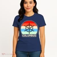 Retro Columbus Ship Wheel Women's T-Shirt thumb 4
