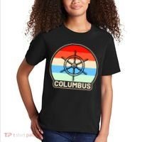 Retro Columbus Ship Wheel Kids T-Shirt thumb 2