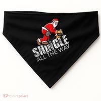 Roofing Christmas Shingle All the Way Quote Roofer Gift Idea USA-Made Doggie Bandana thumb 0