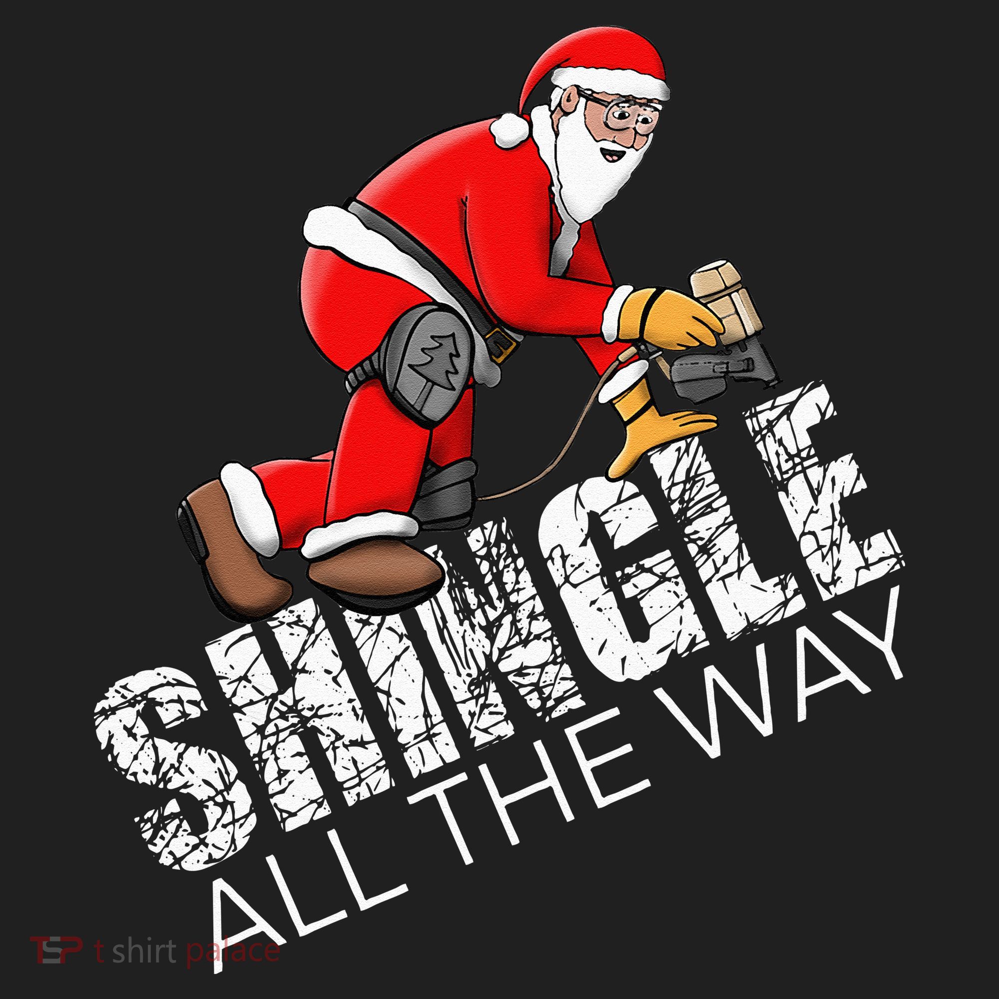 Roofing Christmas Shingle All the Way Quote Roofer Gift Idea Beanie