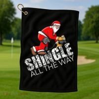 Roofing Christmas Shingle All the Way Quote Roofer Gift Idea Golf Towel thumb 1