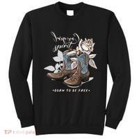 Reverse Cowgirl Spirit Born To Be Free Boots Sweatshirt thumb 0