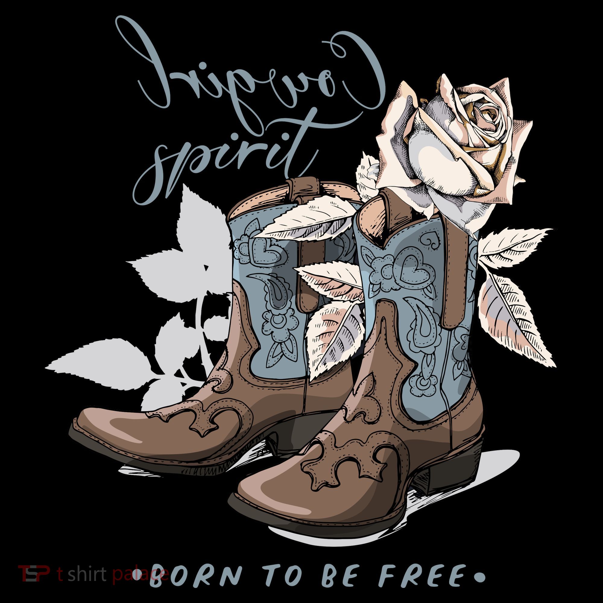 Reverse Cowgirl Spirit Born To Be Free Boots Coffee Mug
