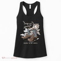Reverse Cowgirl Spirit Born To Be Free Boots Women's Tank Top thumb 0