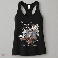 Reverse Cowgirl Spirit Born To Be Free Boots Women's Tank Top thumb 3