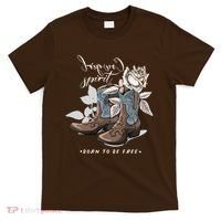 Reverse Cowgirl Spirit Born To Be Free Boots T-Shirt thumb 0