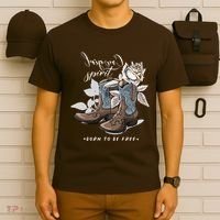 Reverse Cowgirl Spirit Born To Be Free Boots T-Shirt thumb 6