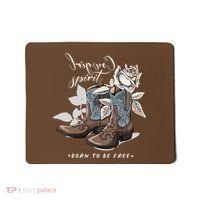 Reverse Cowgirl Spirit Born To Be Free Boots Mousepad thumb 0
