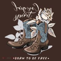 Reverse Cowgirl Spirit Born To Be Free Boots Mousepad thumb 1