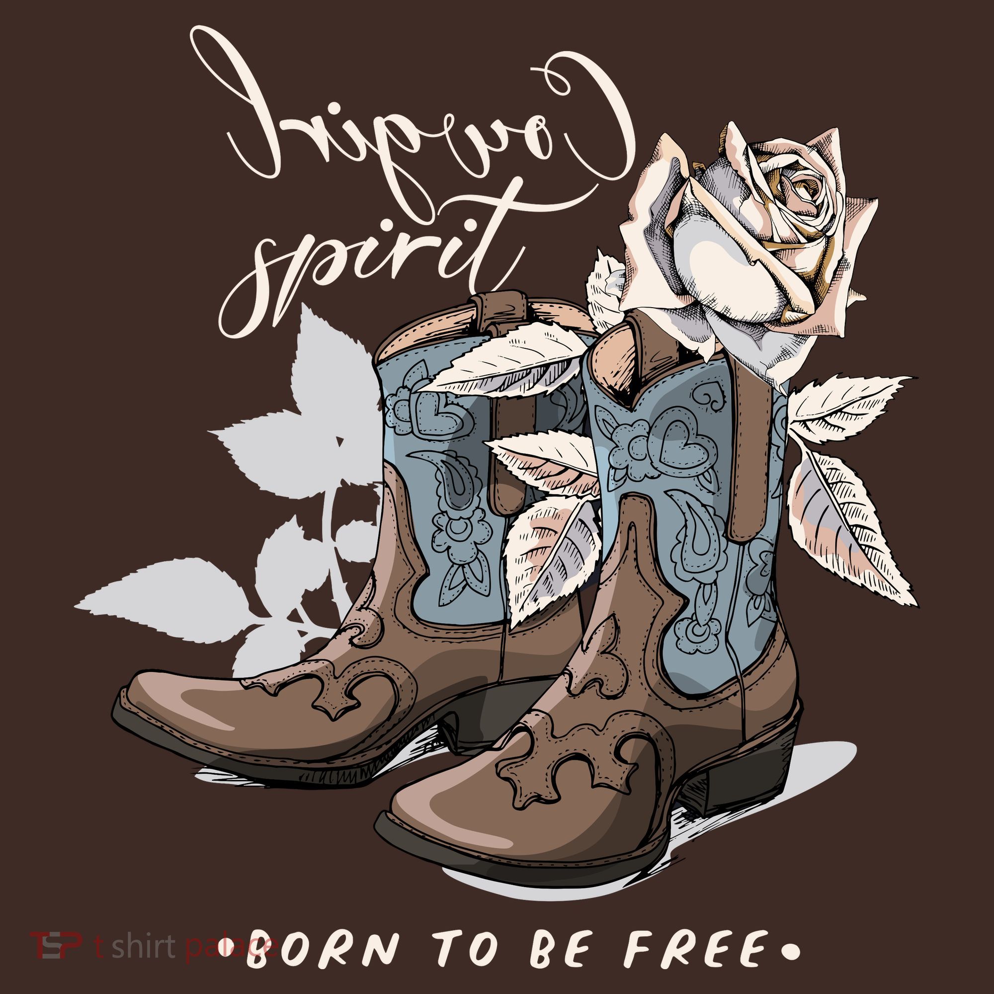 Reverse Cowgirl Spirit Born To Be Free Boots Kids Hoodie