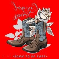Reverse Cowgirl Spirit Born To Be Free Boots Santa Hat thumb 1