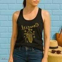 Reverse Cowgirl Script Stars Logo Women's Tank Top thumb 2