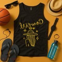 Reverse Cowgirl Script Stars Logo Tank Top thumb 4