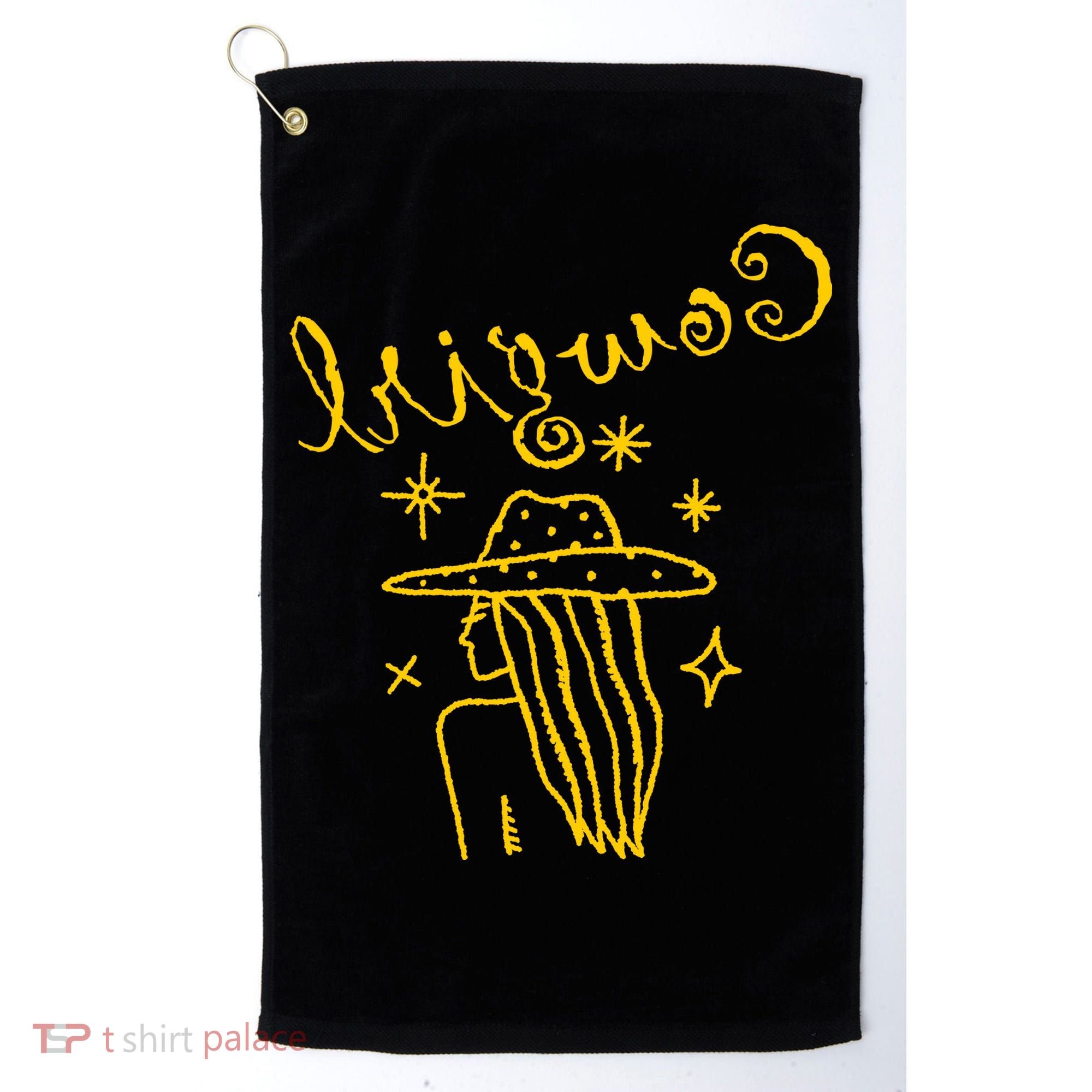 Reverse Cowgirl Script Stars Logo Golf Towel
