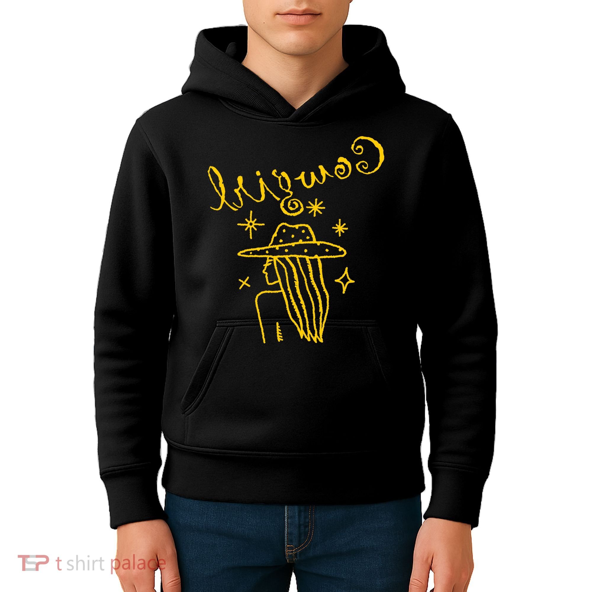 Reverse Cowgirl Script Stars Logo Kids Hoodie