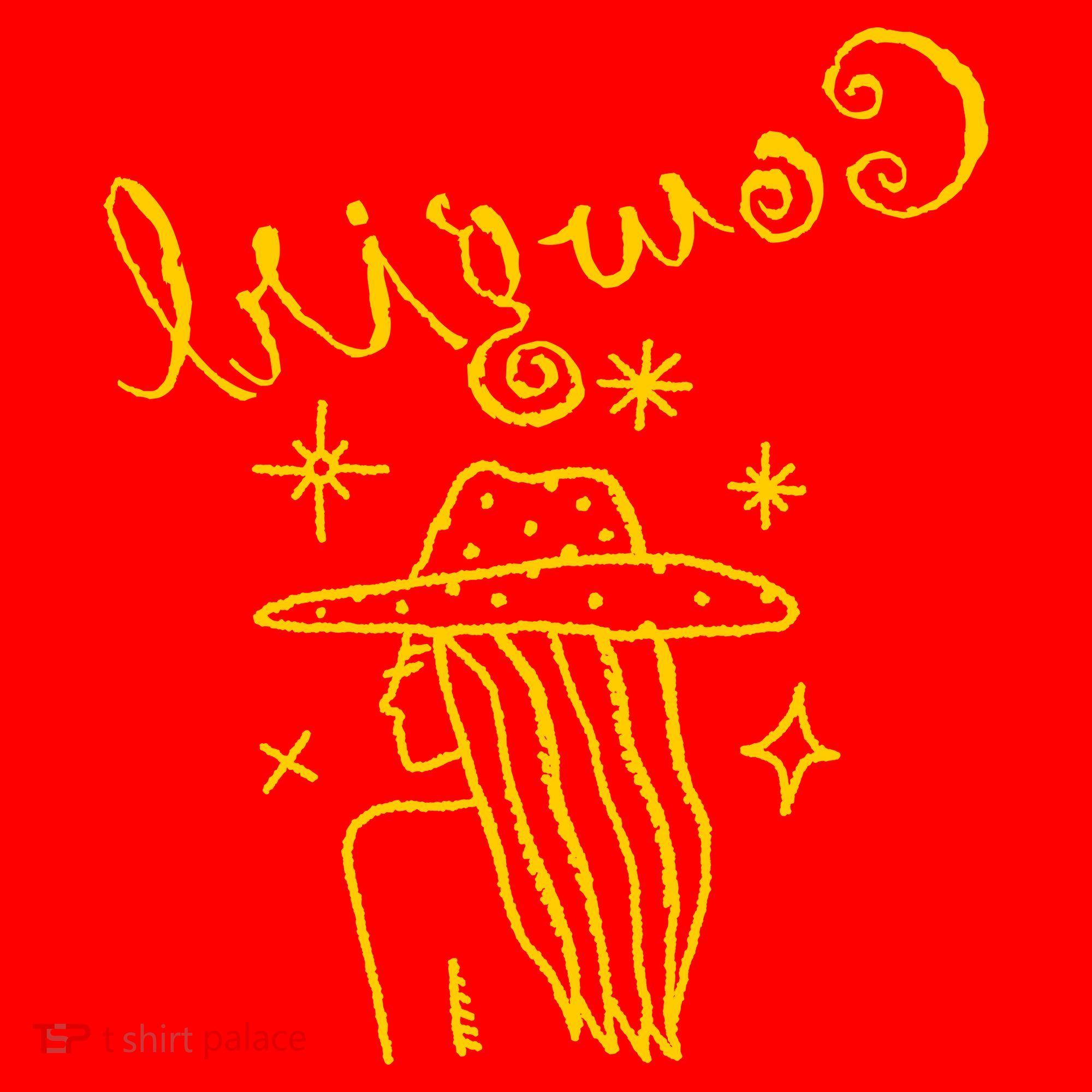 Reverse Cowgirl Script Stars Logo Santa Hat