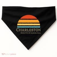 Retro Charleston South Carolina USA-Made Doggie Bandana thumb 0