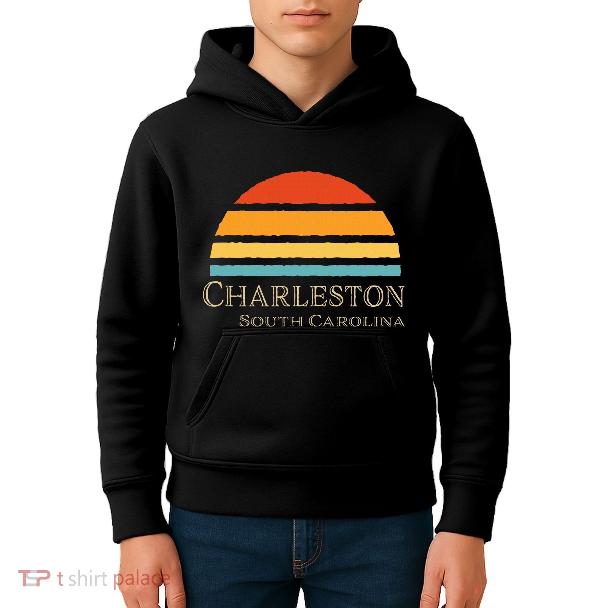 Retro Charleston South Carolina Kids Hoodie